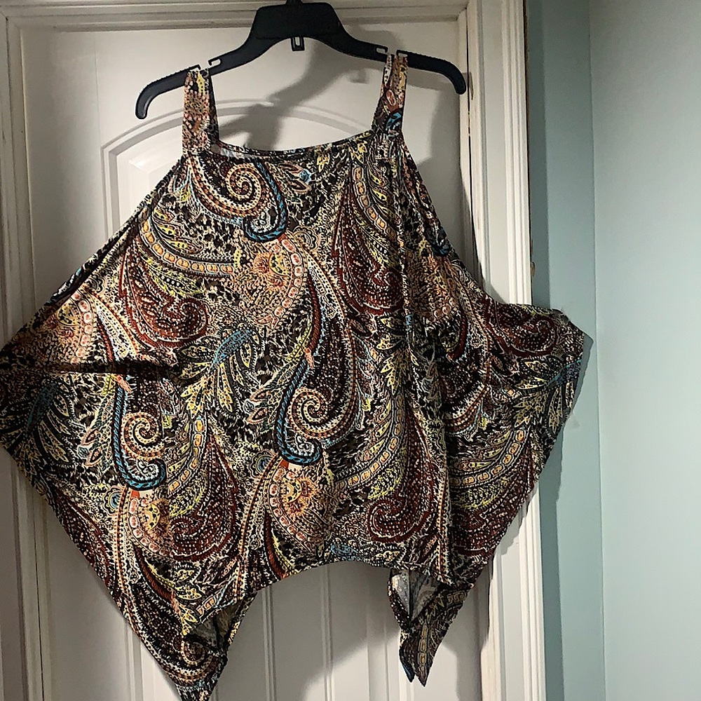 Paisley cold shoulder top
